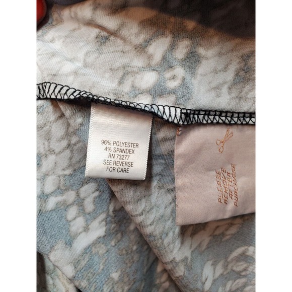 Dana Buchman Sheath Dress Womens‎ Medium Black Brown Snakeskin Print Round Neck - Picture 9 of 10